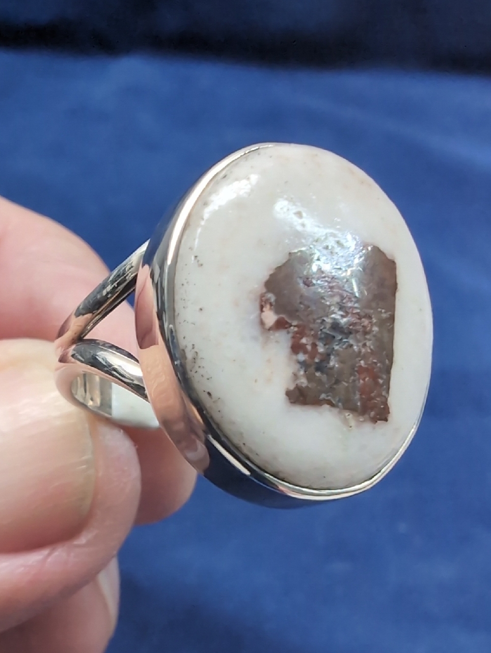 Sterling Silver 925 Rarest Copper In Agate Size 6.5